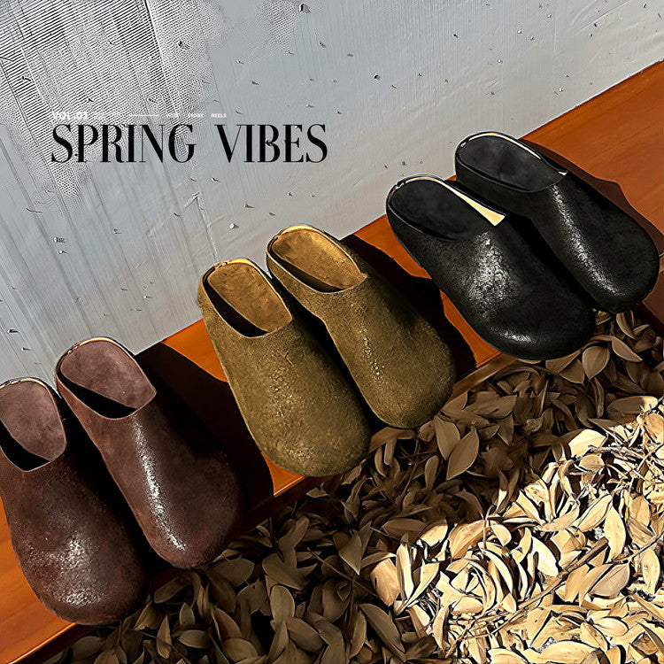 Karin Luna Full Layer Inside and Out~Spot Goods Spot Goods Basic Versatile Mules Slippers