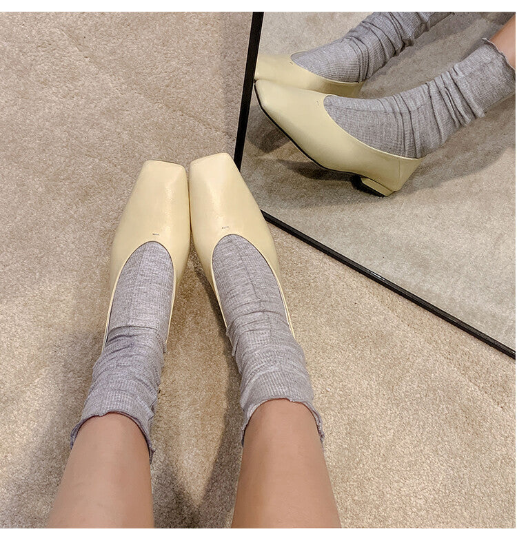 Karin Luna has prepared stock  Full leather inside and out  Top Layer Horse Oil Cowhide Shallow Mouth Nursing Mary Jane Shoes