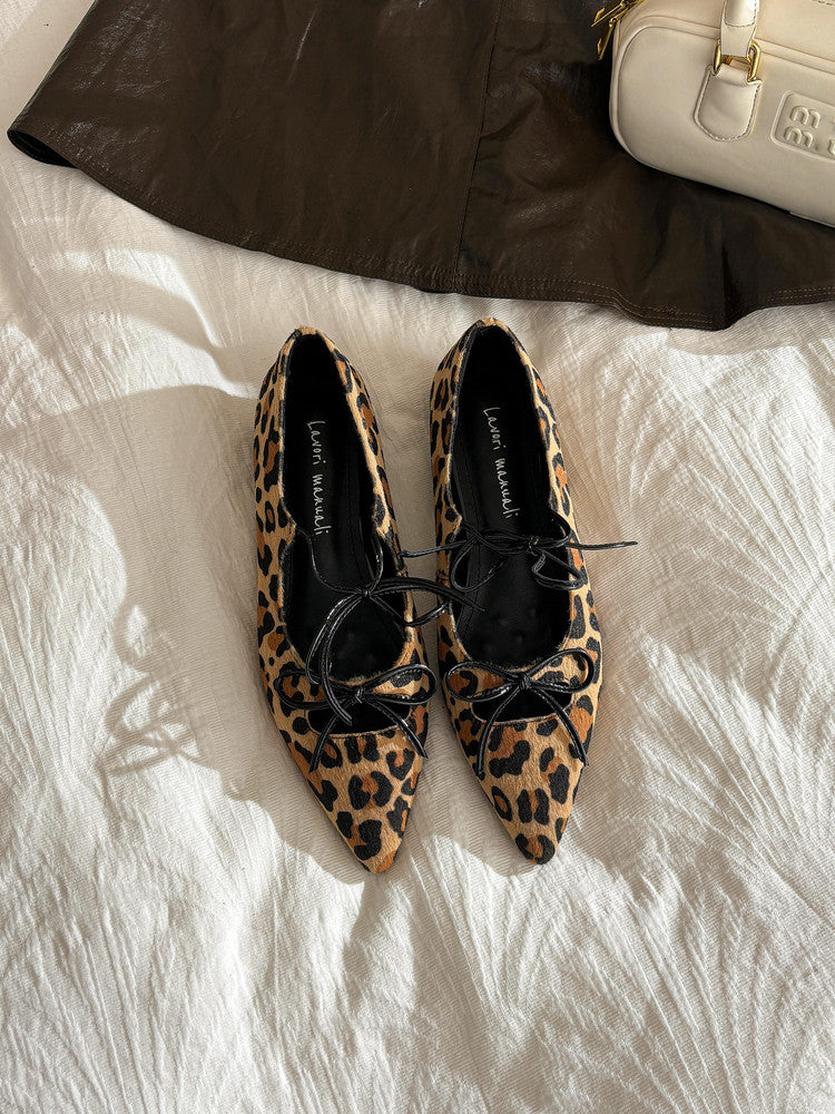 Karin Luna In Stock Spot Goods  Hot-selling Element Bowknot Square Toe Pointed Toe Single Shoes