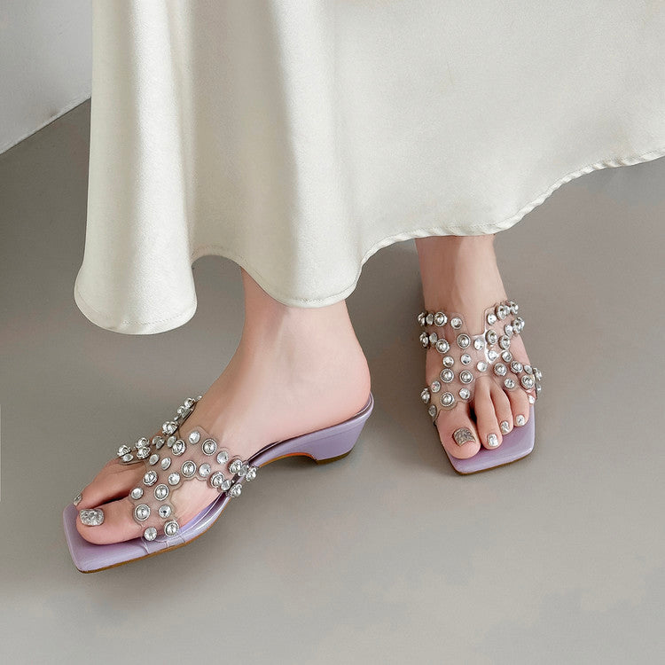 Karin Luna In Stock Spot Goods Classic versatile transparent sequin slippers