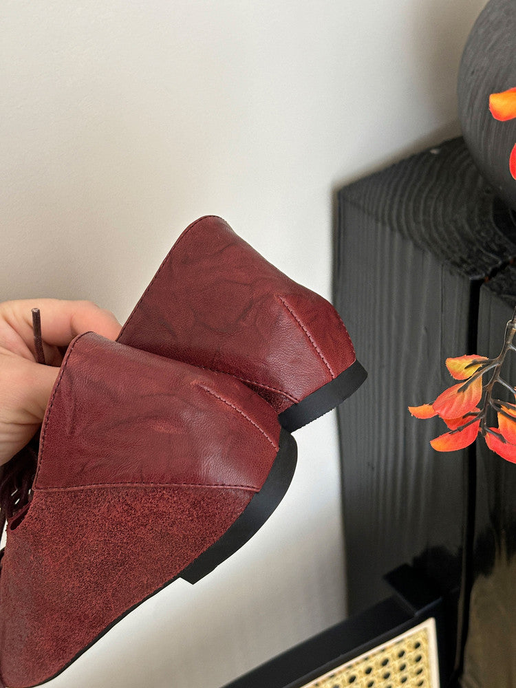 Karin Luna In Stock In Stock   Xiaohongshu Hot-Selling Lace-Up Round-Toe Deep Mouth Single Shoes