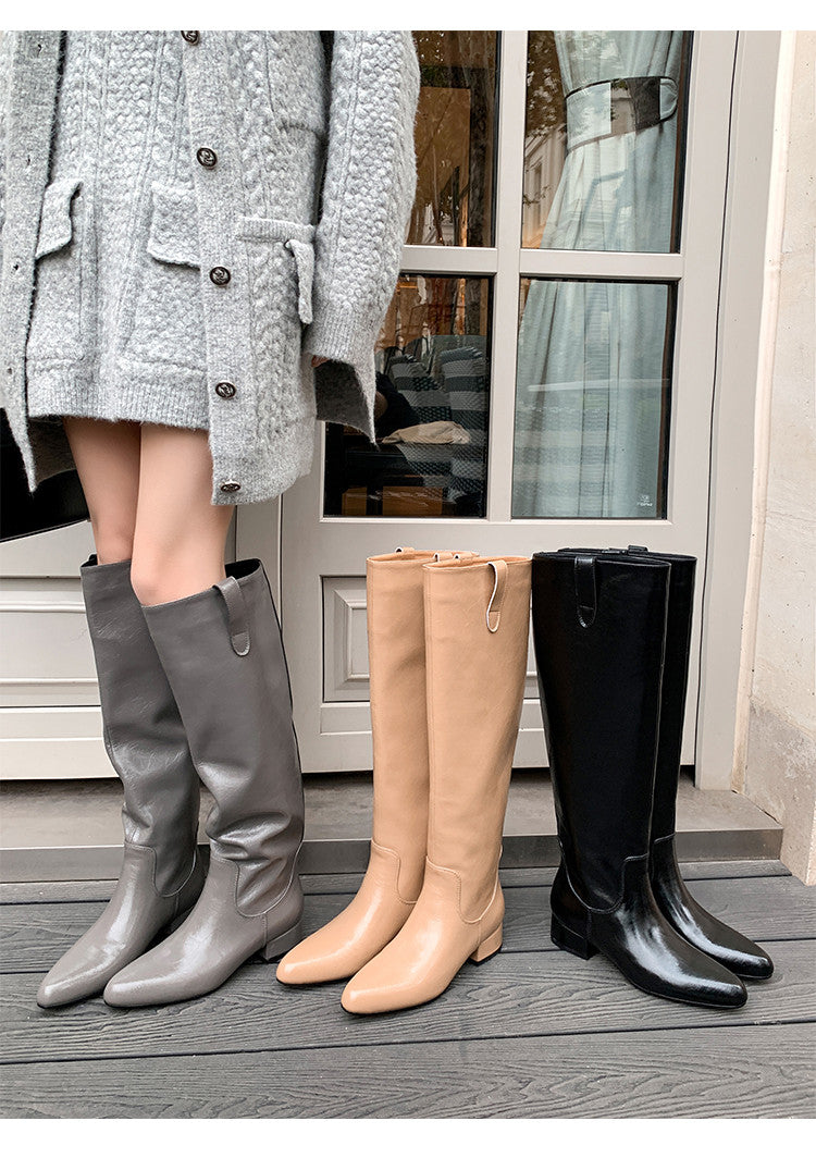 Karin Luna In Stock In Stock Classic Slip-On Straight Long Boots