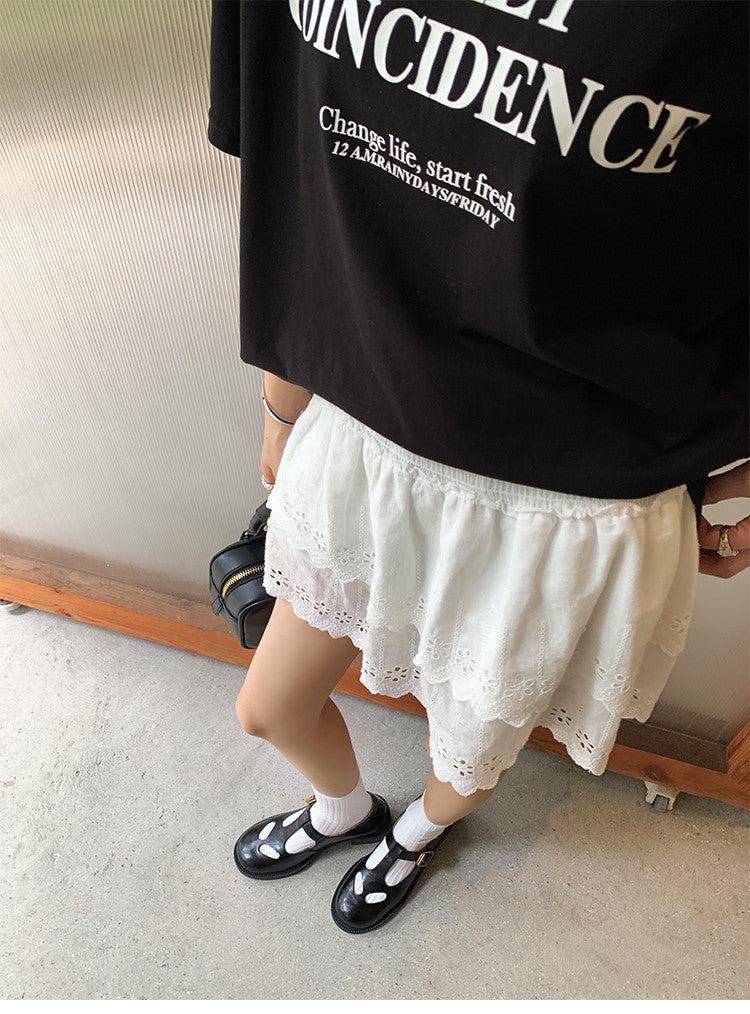Karin Luna In Stock Spot Goods Minimalist Retro British Style Irregular Hollow Single Shoes