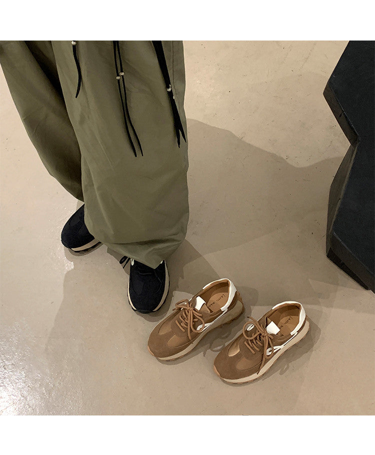 Karin Luna Casual Shoes Series~  In Stock Hot-Selling Versatile Lace-Up Thick-Soled Deep Mouth Single Shoes