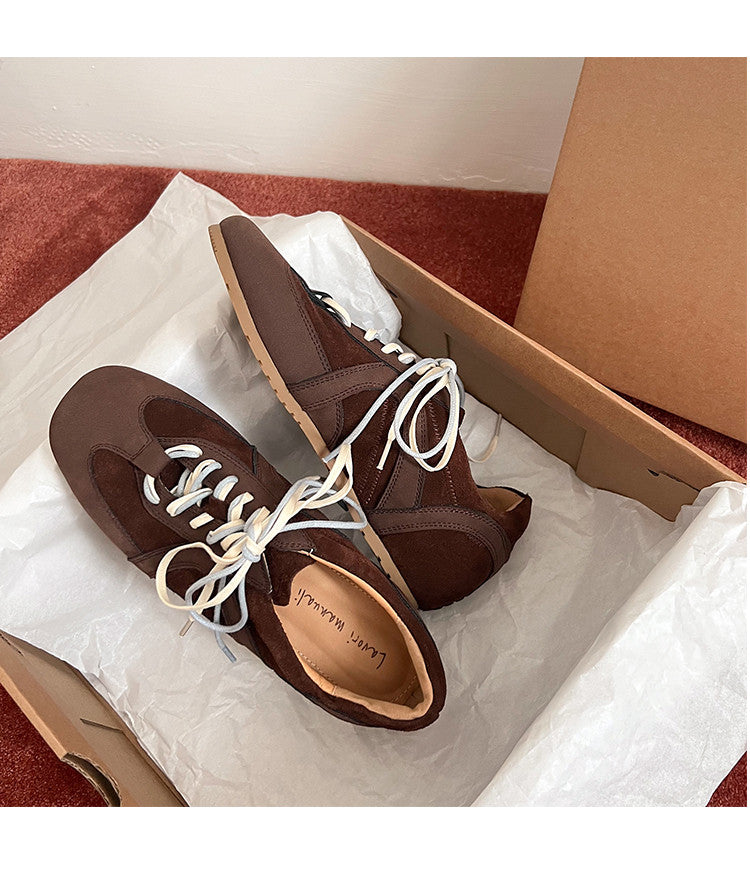Karin Luna In Stock Spot Goods Casual Style Suede Lace-Up Height-Increasing Popular Single Shoes