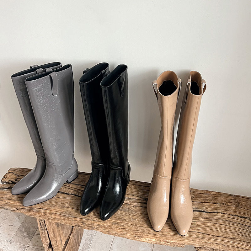 Karin Luna In Stock In Stock Classic Slip-On Straight Long Boots
