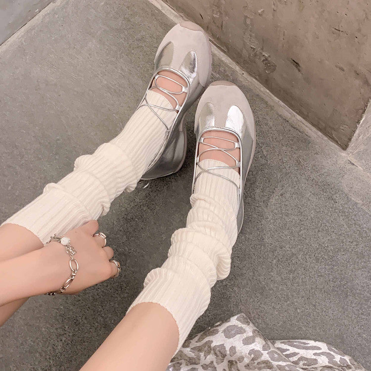 Karin Luna Basic Versatile British Style Casual Lace-up Flats