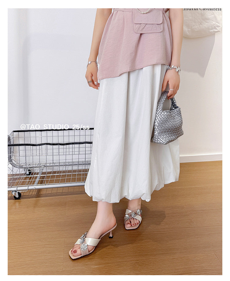 Karin Luna In Stock Spot Goods  Sequin Floral Cross Strap Square Toe Stiletto Slippers