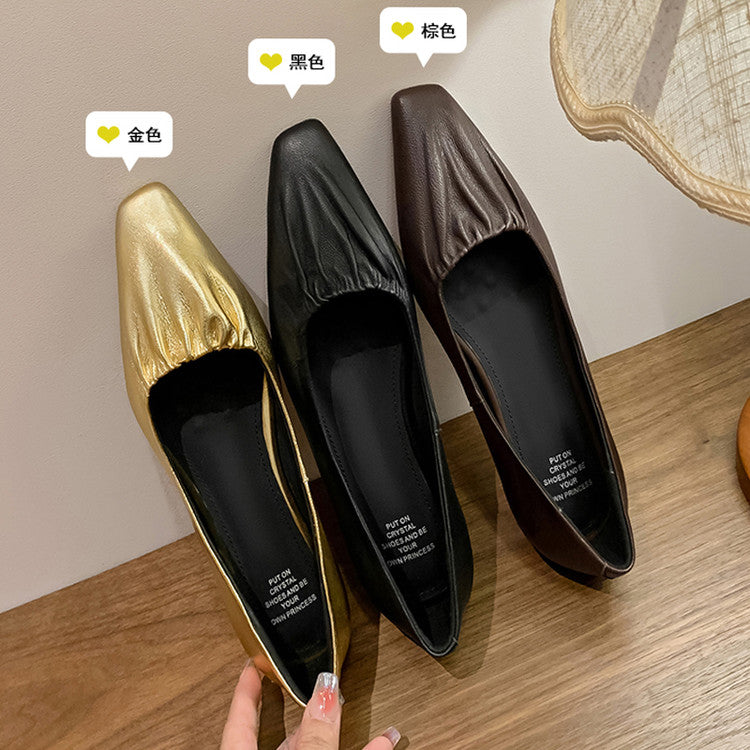 Karin Luna In Stock Spot Goods    Vintage Classic Style Shallow Mouth Single Shoes
