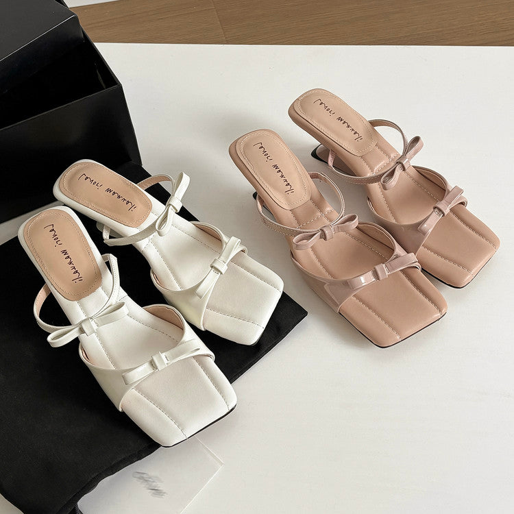Karin Luna Hot Item Hot Item Self-Flow Square-Toe Irregular Heel Slippers