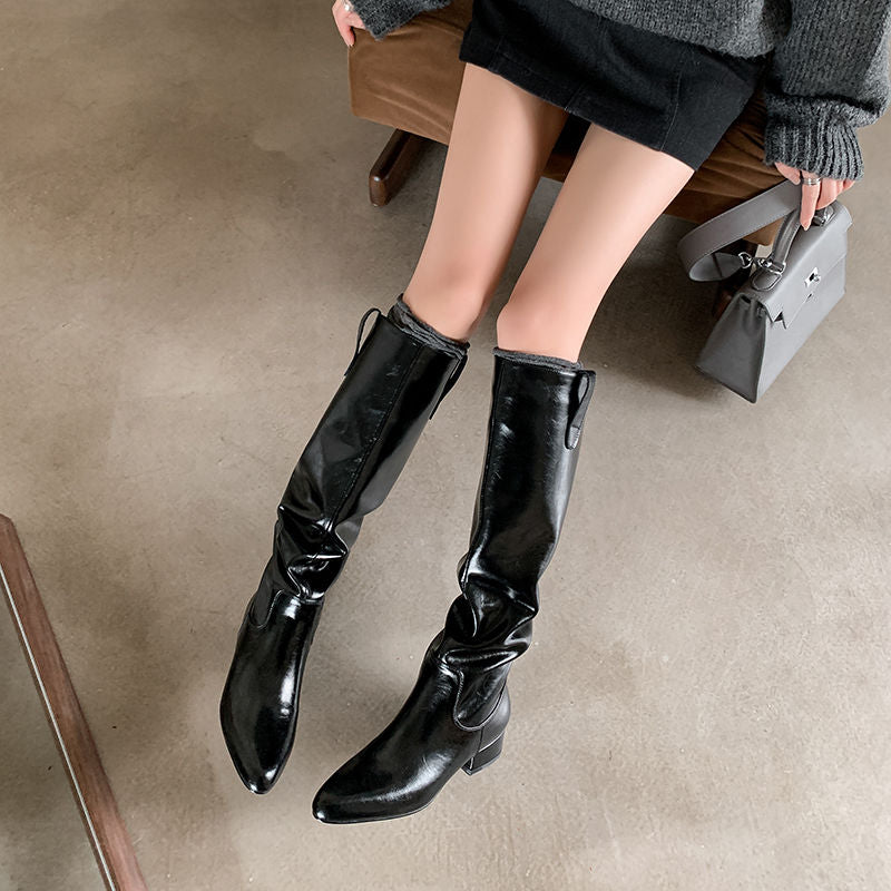 Karin Luna In Stock In Stock Classic Slip-On Straight Long Boots