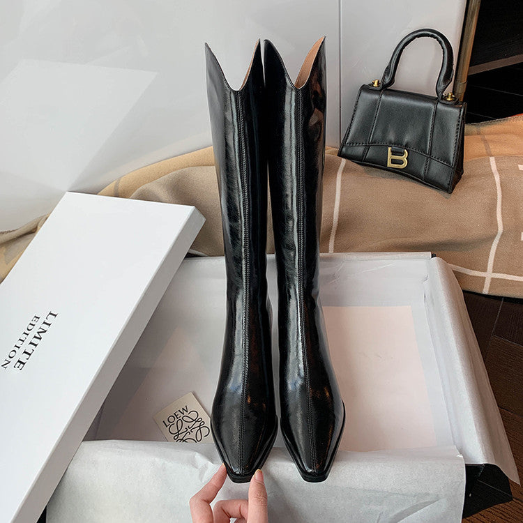 Karin Luna In Stock  Temperament Style v High Heel Long Boots