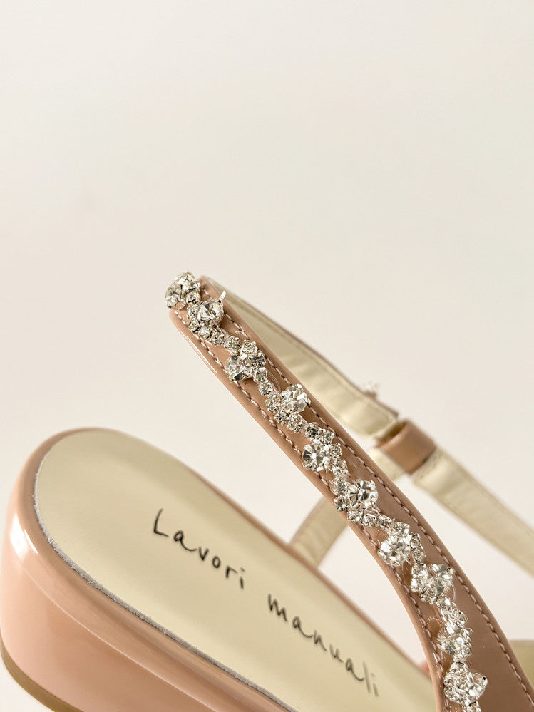 Karin Luna In Stock In Stock  Fresh Summer Vibes  Rhinestone Small Square Toe Elegant Closed-Toe Sandals