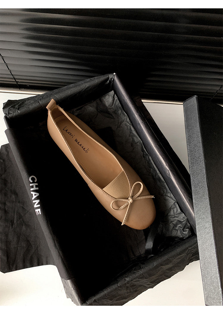 Karin Luna Full Layer Inside and Out~Basic Versatile Bow Hidden Heel Shoes
