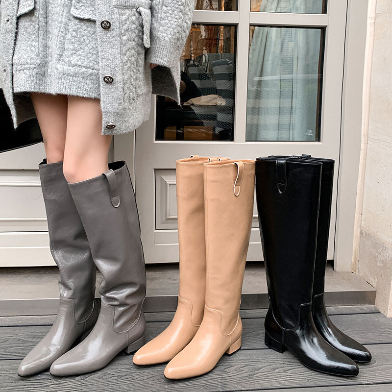 Karin Luna In Stock In Stock Classic Slip-On Straight Long Boots
