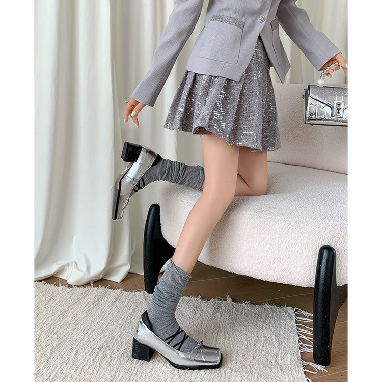 Karin Luna Hot Item Hot Item Xiaohongshu Hot Item  Comes with Bowknot Mary Jane Flats