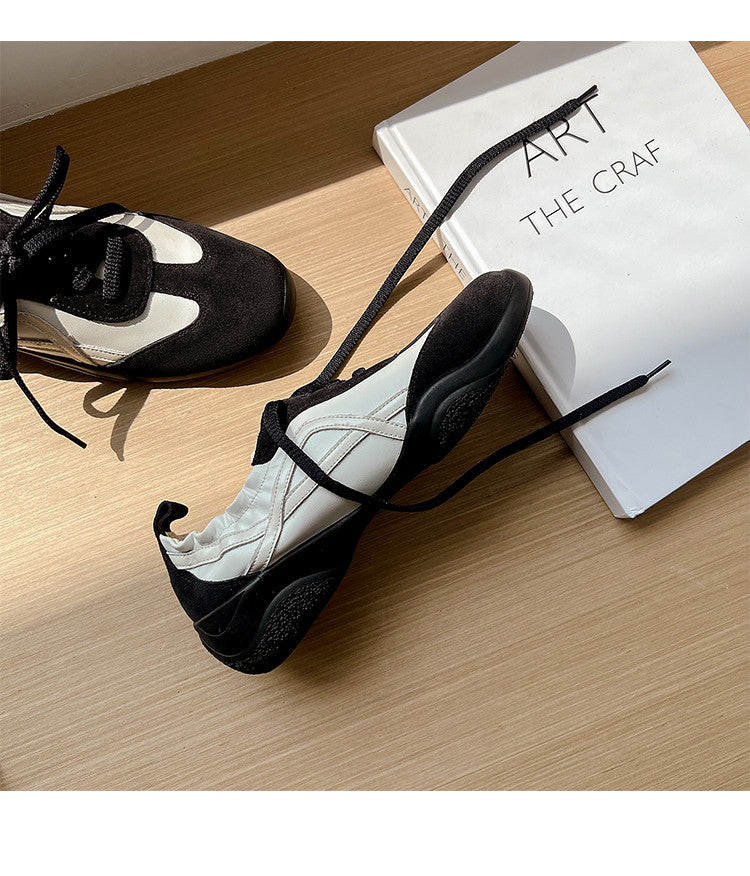 Karin Luna Casual Shoes Series~  In Stock Hot-Selling Versatile Lace-Up Deep Mouth Flats