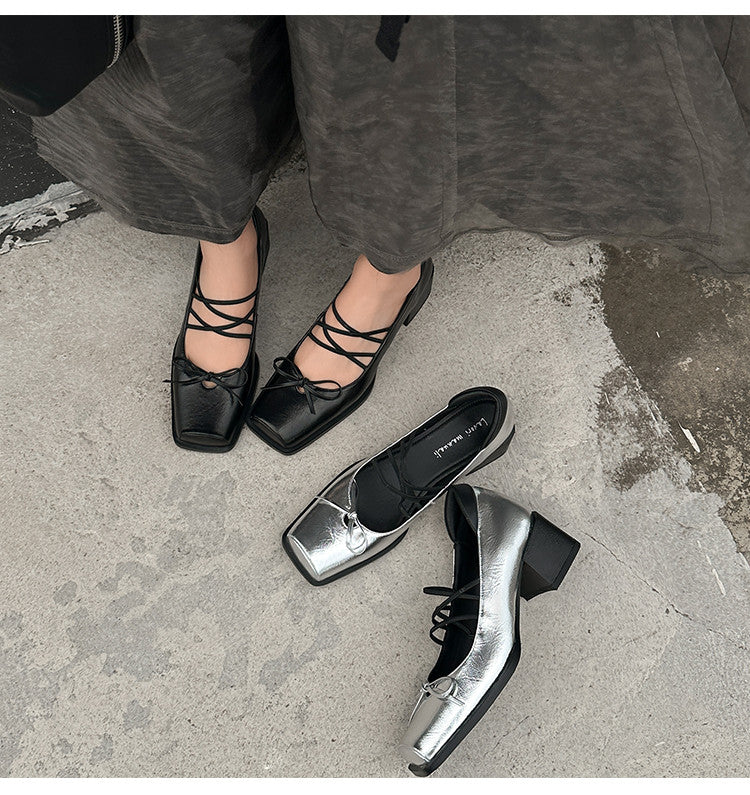 Karin Luna Hot Item Hot Item Xiaohongshu Hot Item  Comes with Bowknot Mary Jane Flats