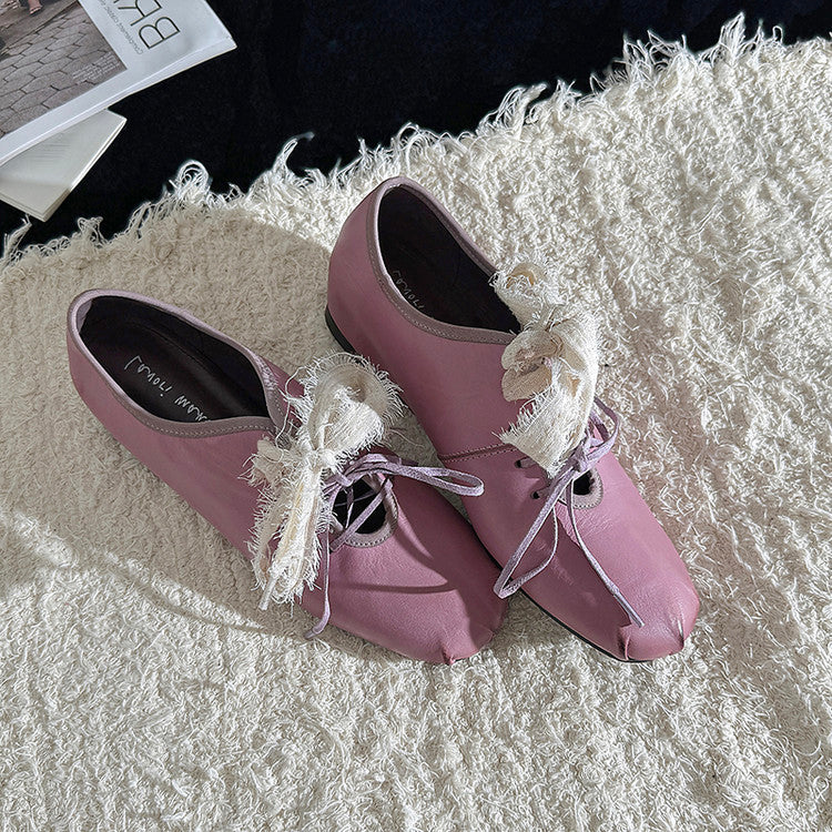 Karin Luna In Stock In Stock  Xiaohongshu Hot Sale Full Leather Round Toe Deep Mouth Single Shoes