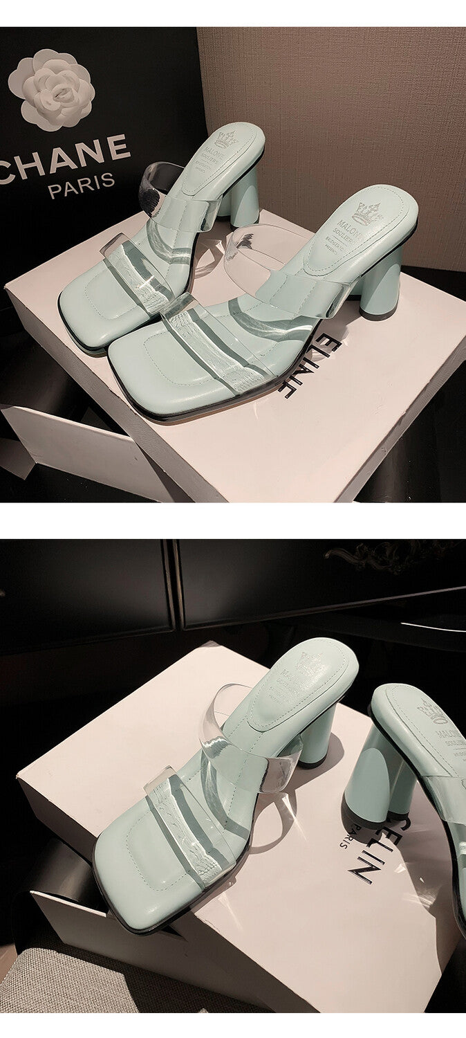 Karin Luna Cinderella's Crystal Shoes~Spot Goods Spot Goods  Increase height without tiring the feet Super Soft Sofa Transparent Slippers