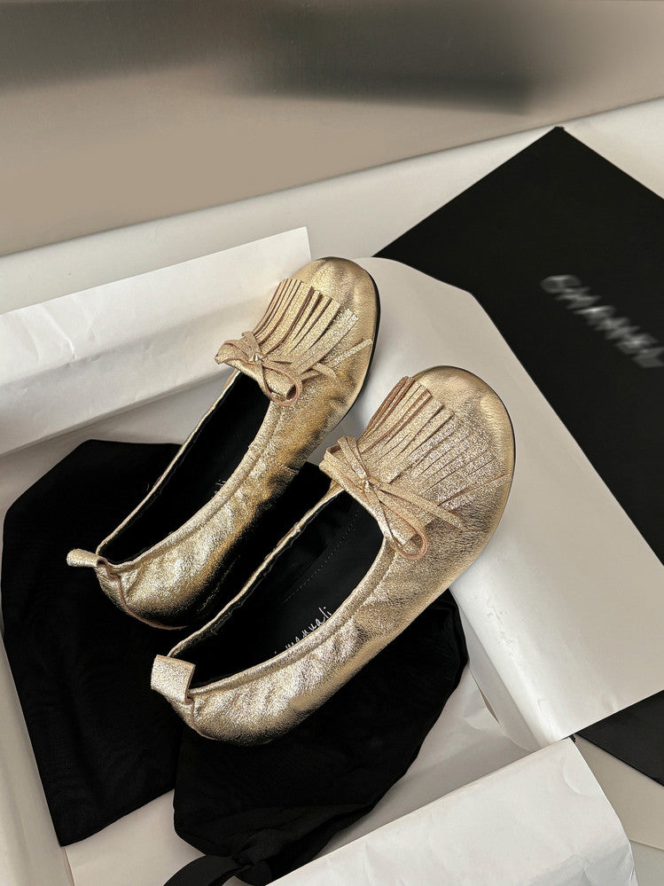 Karin Luna In Stock Spot Goods   Tassel Round Toe Hidden Wedge Mary Jane Shoes