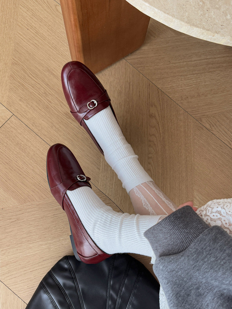 Karin Luna In Stock Spot Goods Basic Versatile British Style Single Shoes