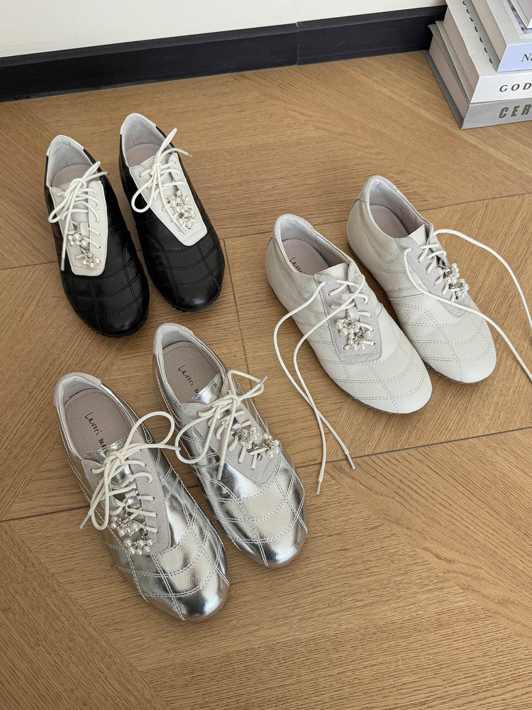 Karin Luna Casual Shoes Series~  In stock Xiaohongshu Hot-Selling Lace-Up Thick-Soled Deep Mouth Single Shoes