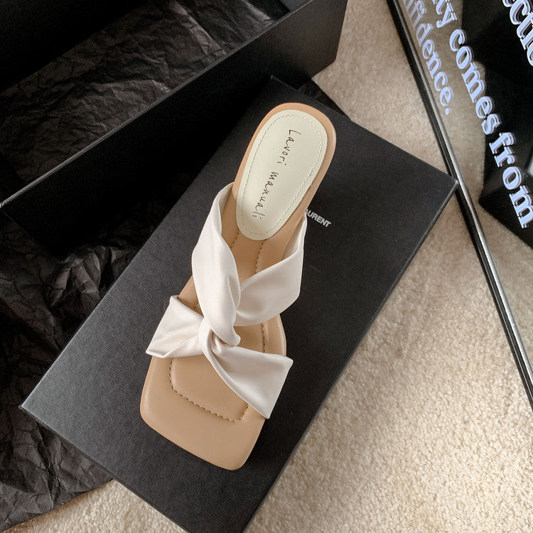Karin Luna In Stock In Stock Basic Versatile Cross Strap Sofa Insoles Slippers