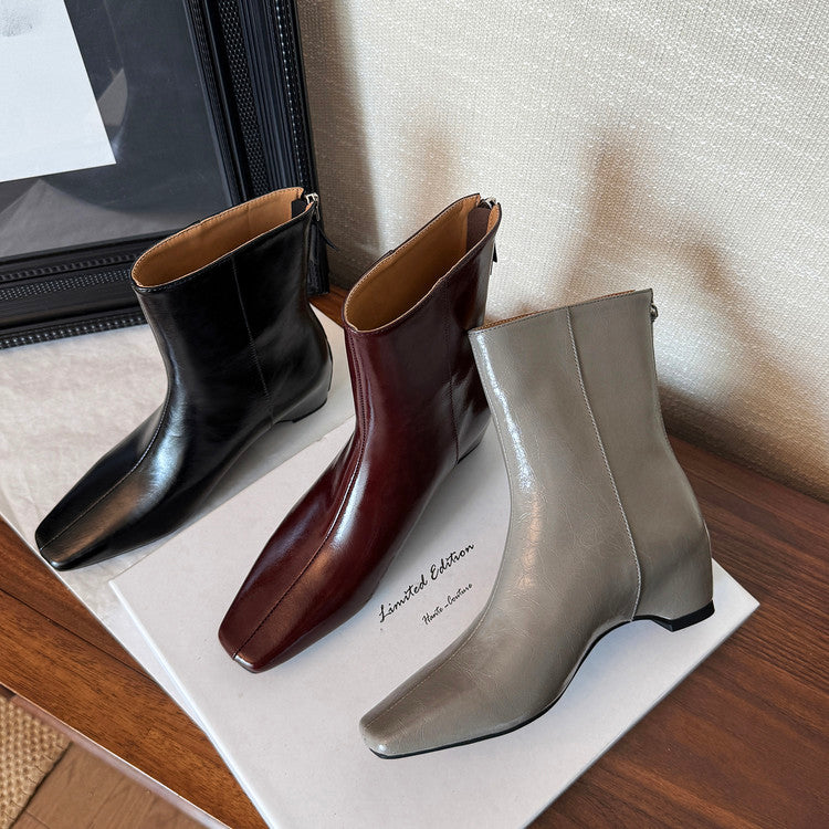 Karin Luna Basic Versatile  Square toe Hot-selling Short Boots
