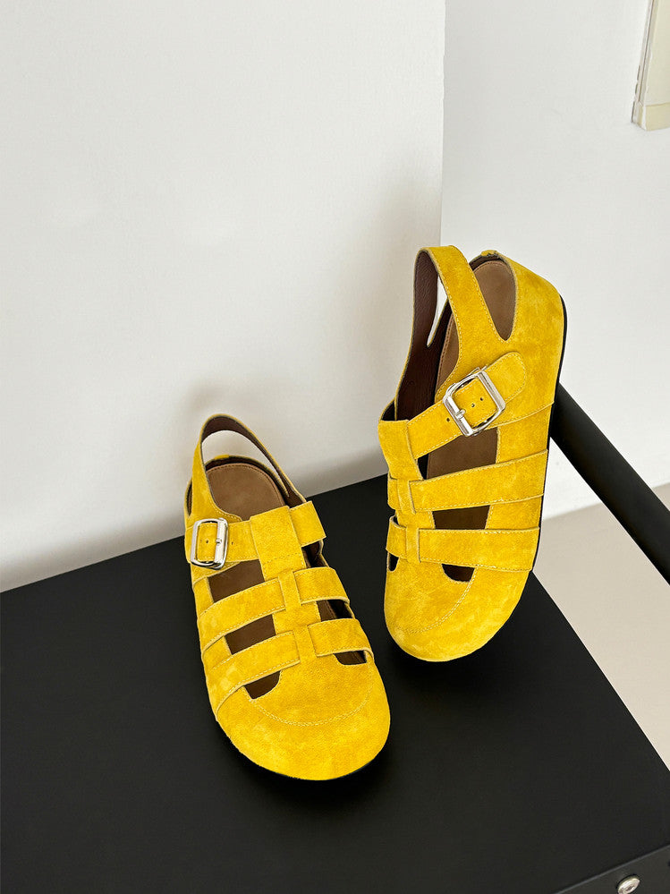 Karin Luna Full Layer Inside and Out~Basic Versatile Perforated Round Toe Birkenstock Shoes