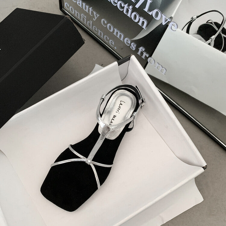 Karin Luna Bestseller Popular Featured products a Large Number of Spot Goods  Comes with data included  Thin Strap T Word Sandals