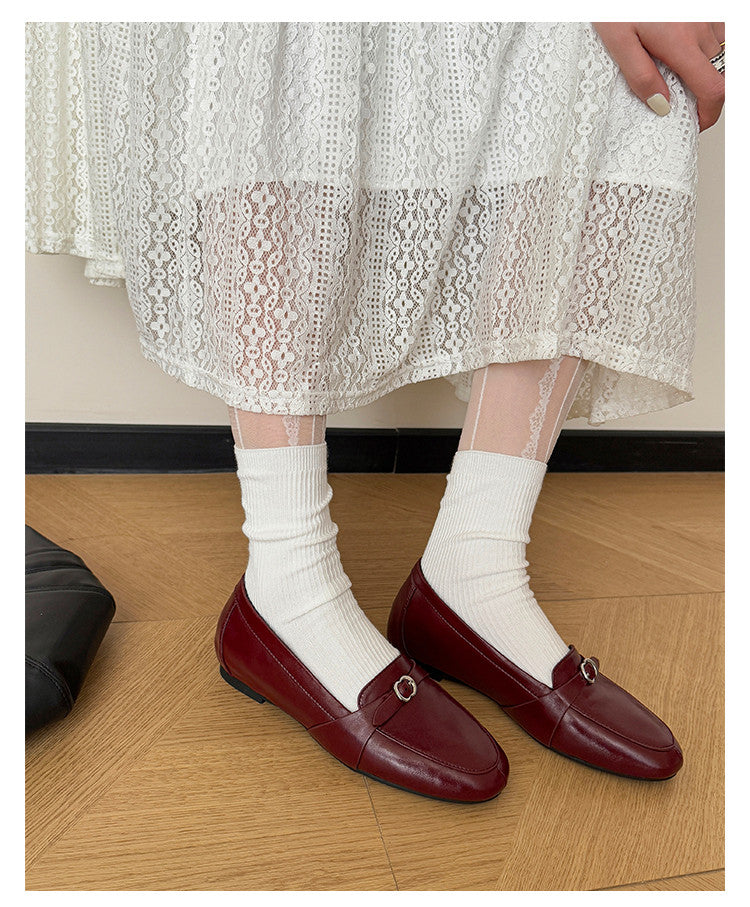 Karin Luna In Stock Spot Goods Basic Versatile British Style Single Shoes