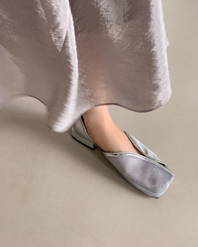 Karin Luna In Stock Spot Goods  Square Toe Mesh Sandals