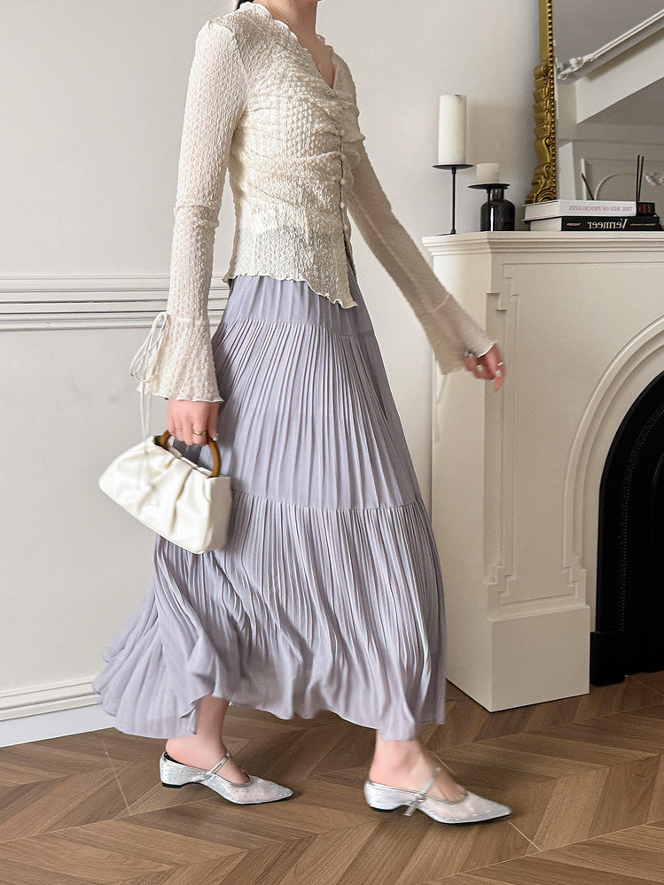 Karin Luna In Stock Spot Goods  Breathable Mesh Fabric Embellished Hand Drill Pointed Toe Slippers