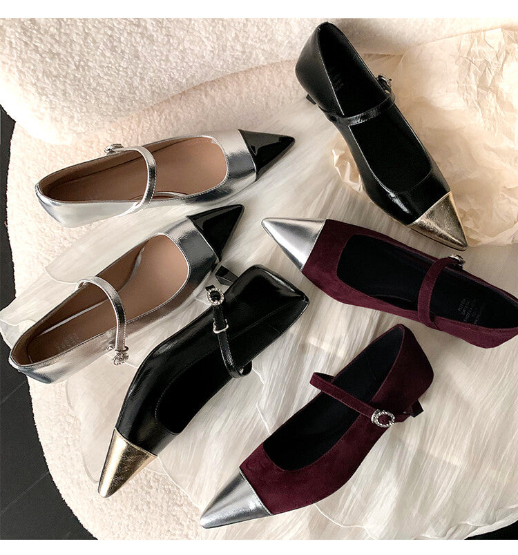 Karin Luna In Stock  Spot Goods In Stock  Classic Color Block Pointed Toe Hot-Selling Elegant Stiletto Pumps