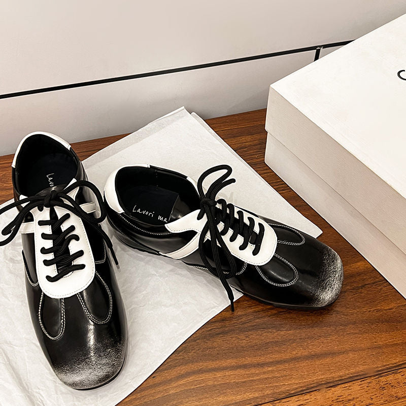 Karin Luna Casual Shoes Series~ Spot Goods Spot Goods Hot-selling Lace-up Hidden Heel Deep Mouth Single Shoes