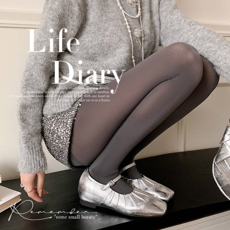 Karin Luna In Stock Spot Goods  Vintage Wrinkled One-Strap Granny Flats