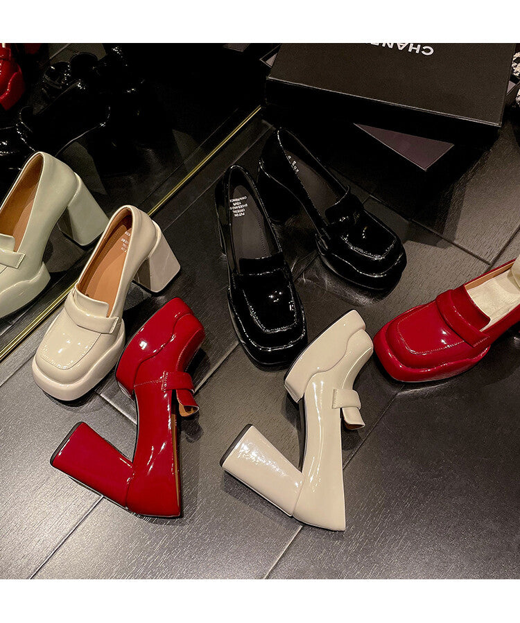 Karin Luna ck Popular Hot Girl Red high heels Full leather inside and out Cow Patent Leather Super High Heel