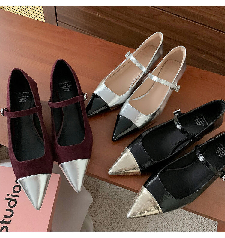 Karin Luna In Stock  Spot Goods In Stock  Classic Color Block Pointed Toe Hot-Selling Elegant Stiletto Pumps