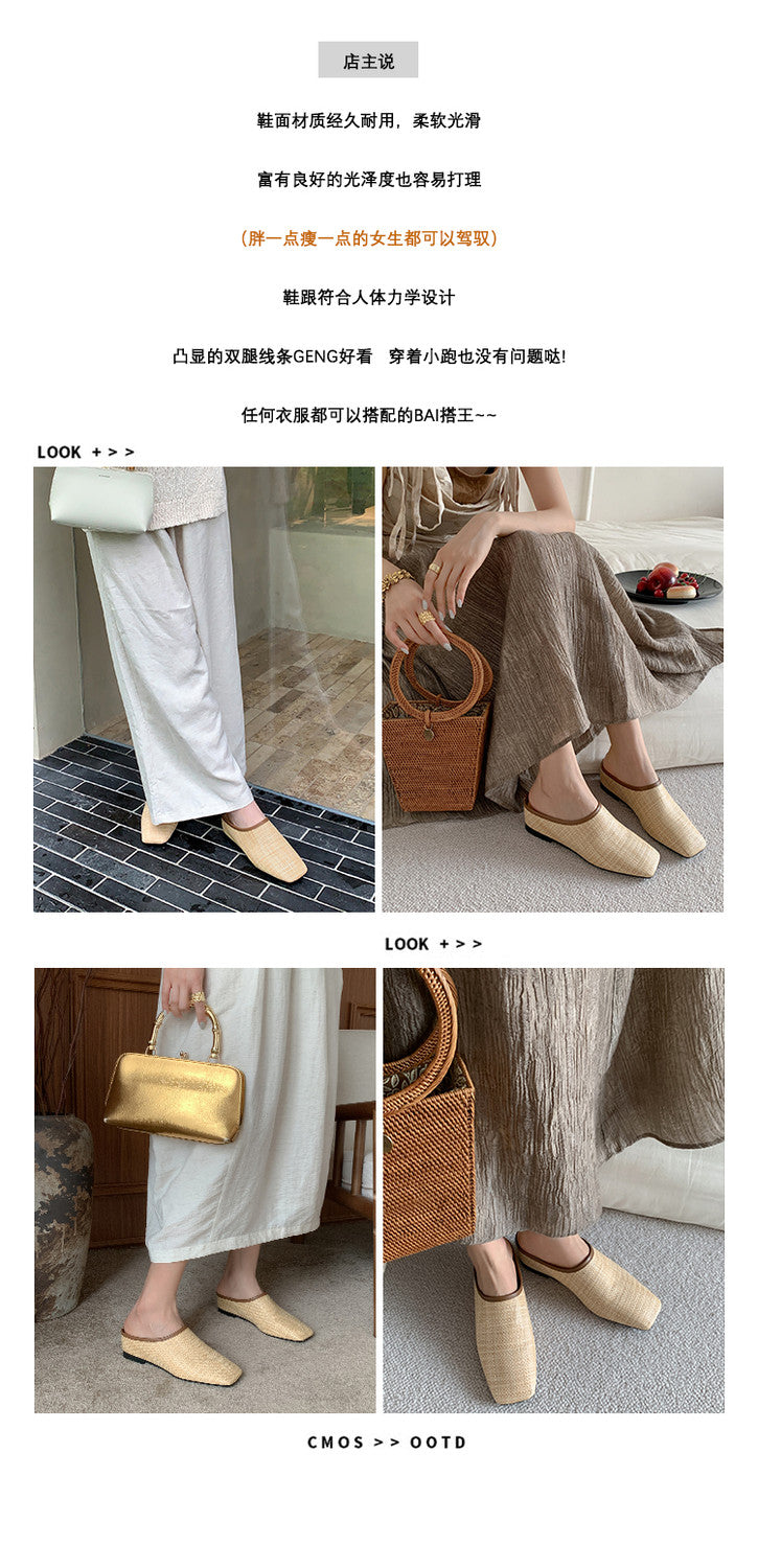 Karin Luna In Stock Spot Goods Baotou Vacation Style Height-Increasing Slippers