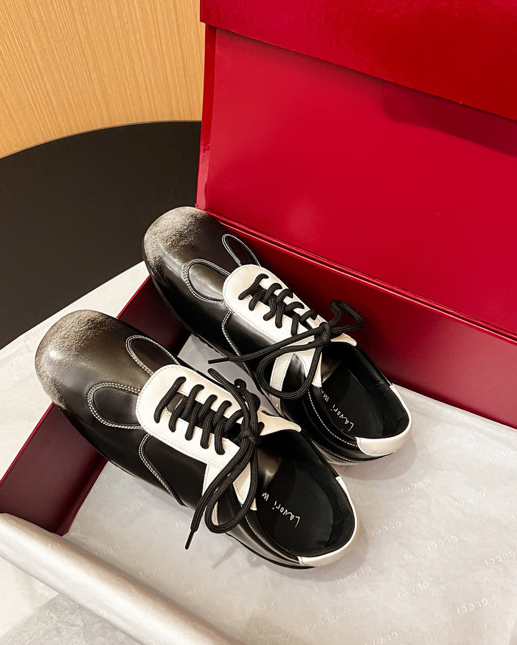 Karin Luna Casual Shoes Series~ Spot Goods Spot Goods Hot-selling Lace-up Hidden Heel Deep Mouth Single Shoes