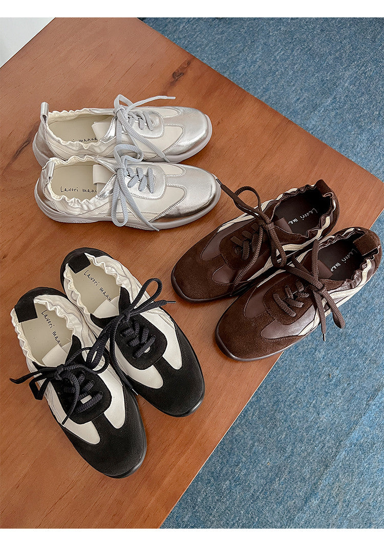 Karin Luna Casual Shoes Series~  In Stock Hot-Selling Versatile Lace-Up Deep Mouth Flats