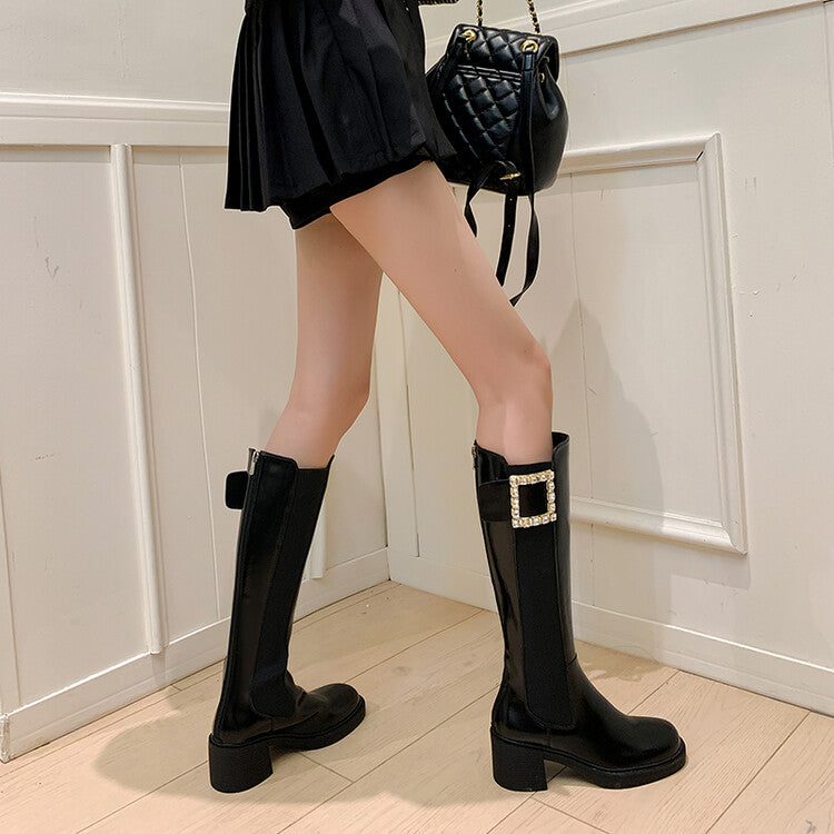 Karin Luna Bestseller Spot Goods Exquisiteness round Head Elastic Long Boots