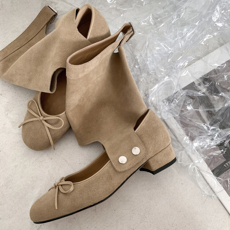 Karin Luna In Stock  Summer  Popular  Detachable Two-Way Vintage Mary Jane Plus Tube Long Boots