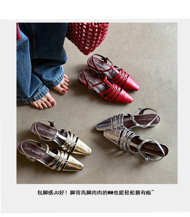 Karin Luna Classic Old Money Style Closed Toe Sandals