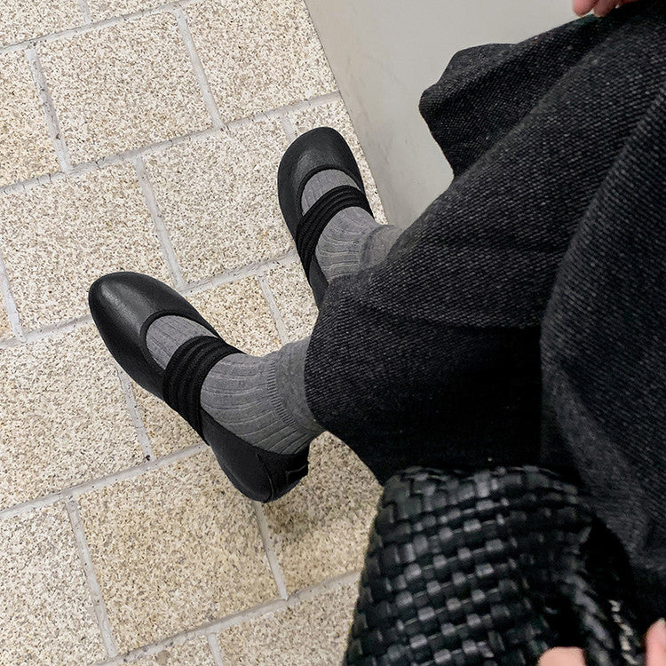 Karin Luna Full Layer Inside and Out~Basic Versatile Hidden Heel Granny Flats