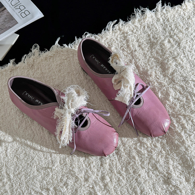 Karin Luna In Stock In Stock  Xiaohongshu Hot Sale Full Leather Round Toe Deep Mouth Single Shoes