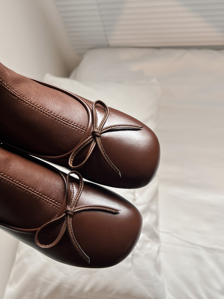 Karin Luna In Stock Spot Goods  Butterfly Knot Round Toe Hidden Heel Boots