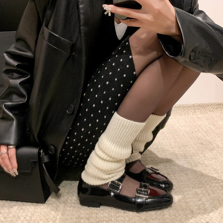 Karin Luna In Stock Spot Goods One-Strap Height-Increasing Belt Buckle Single Shoes