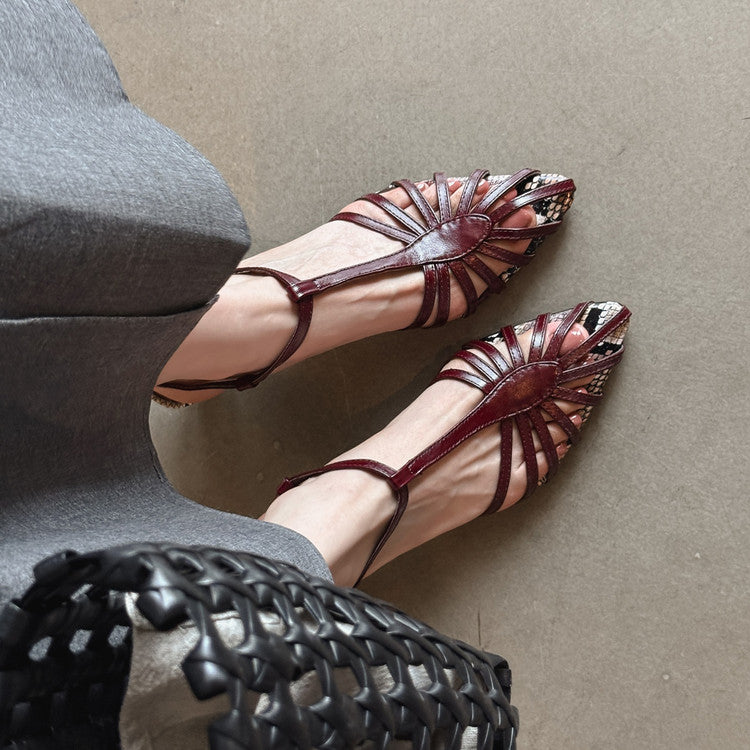Karin Luna In Stock Spot Goods Open-toe French Style Metal Heel Sandals